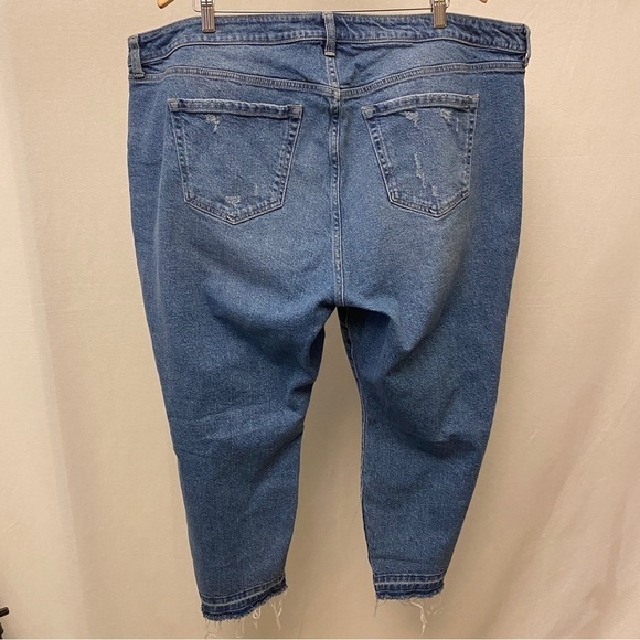 Torrid 22S Mom Straight Vintage Stretch High-Rise Jeans Distressed Frayed Hems - Picture 12 of 14